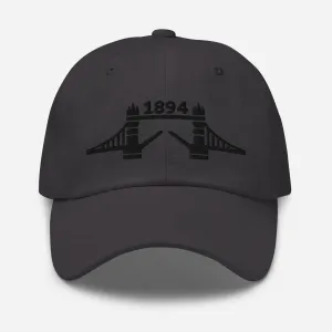 1894 Tower Bridge - Black Thread Embroidered Baseball Cap