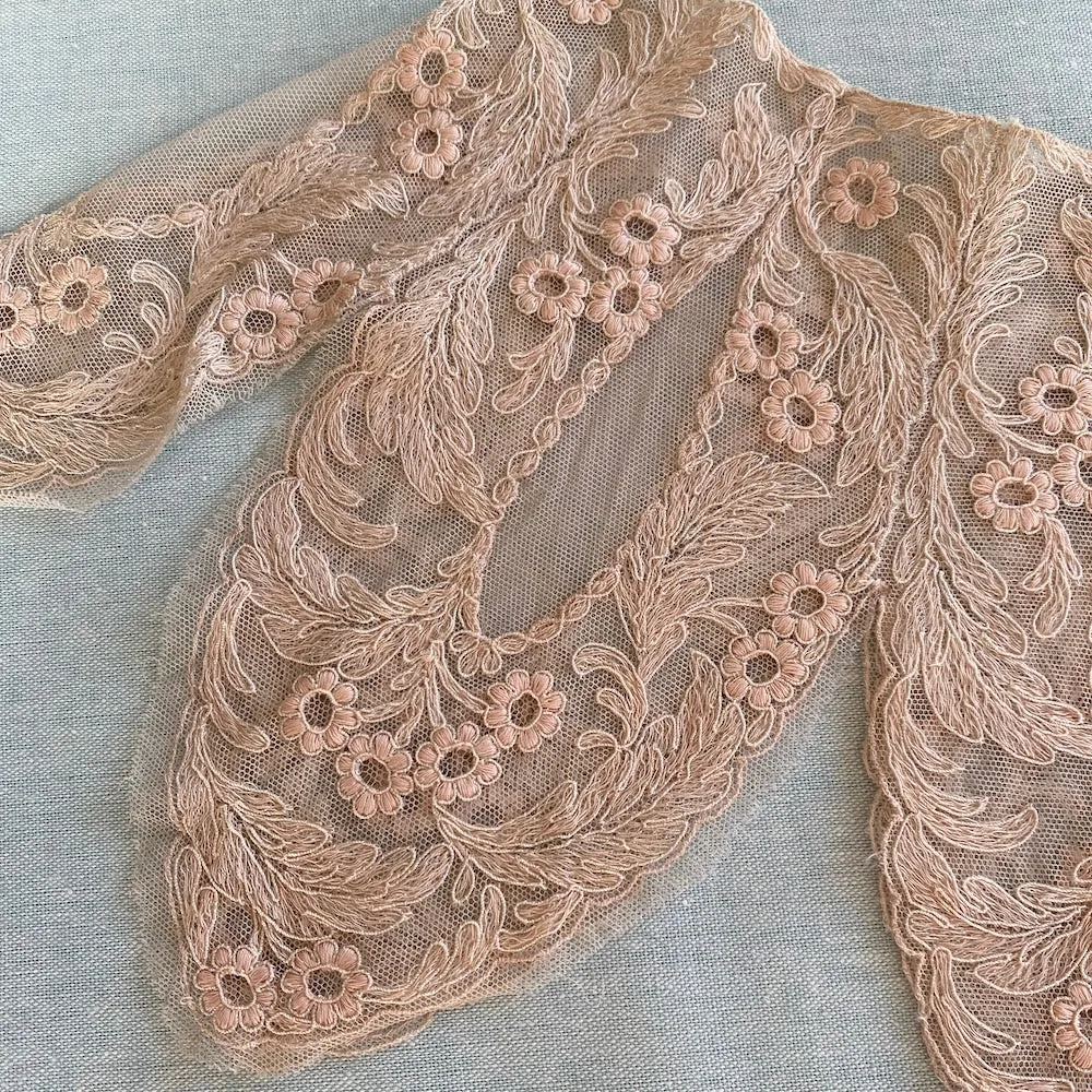 Antique French Tambour Lace Collar