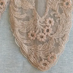 Antique French Tambour Lace Collar