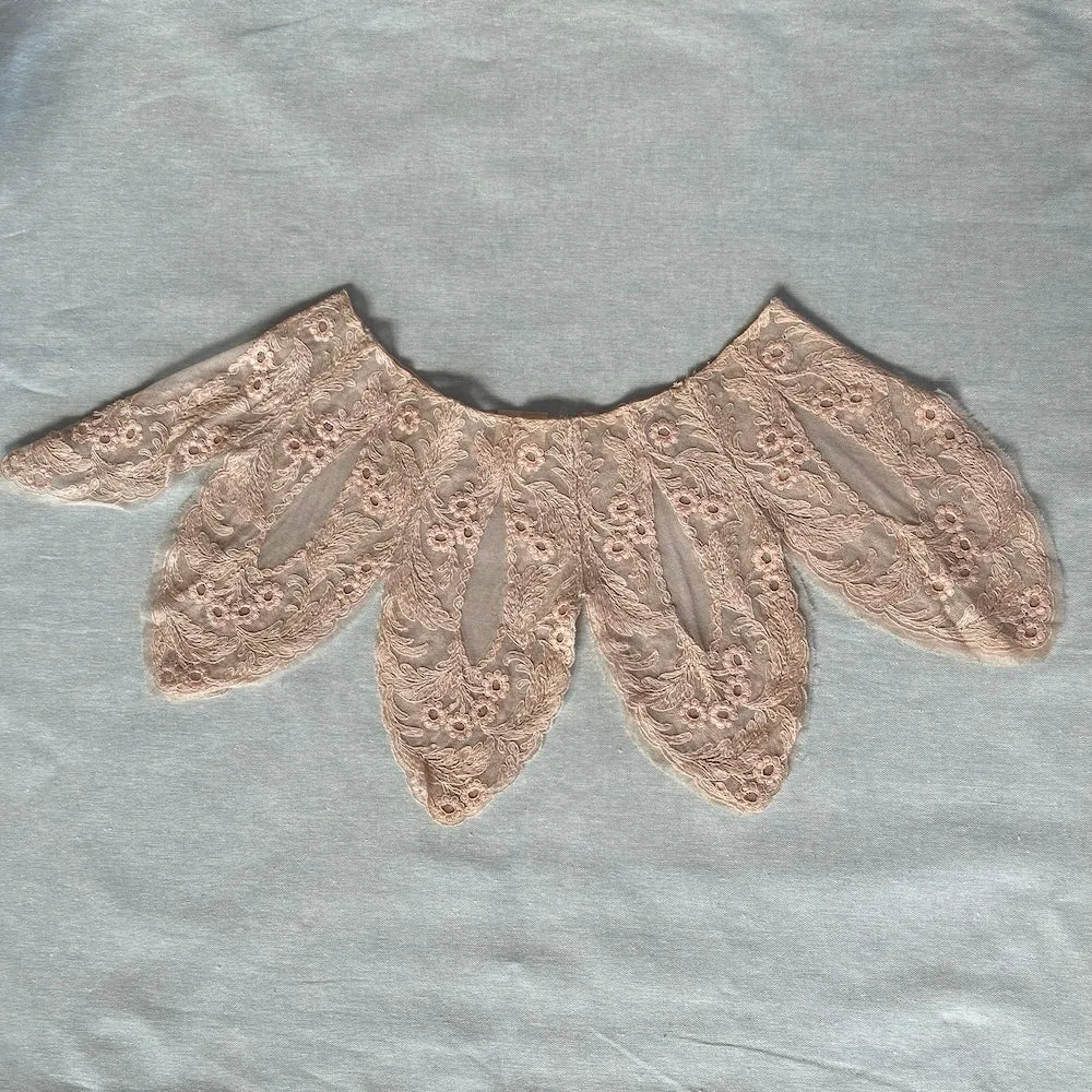 Antique French Tambour Lace Collar