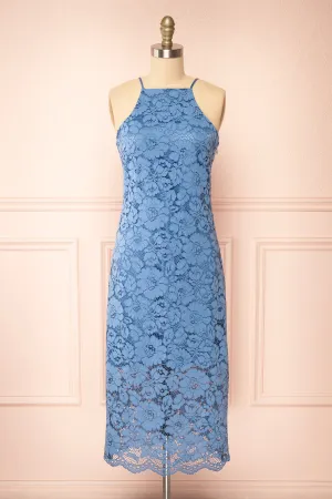 Ashley Blue | Straight Lace Midi Dress