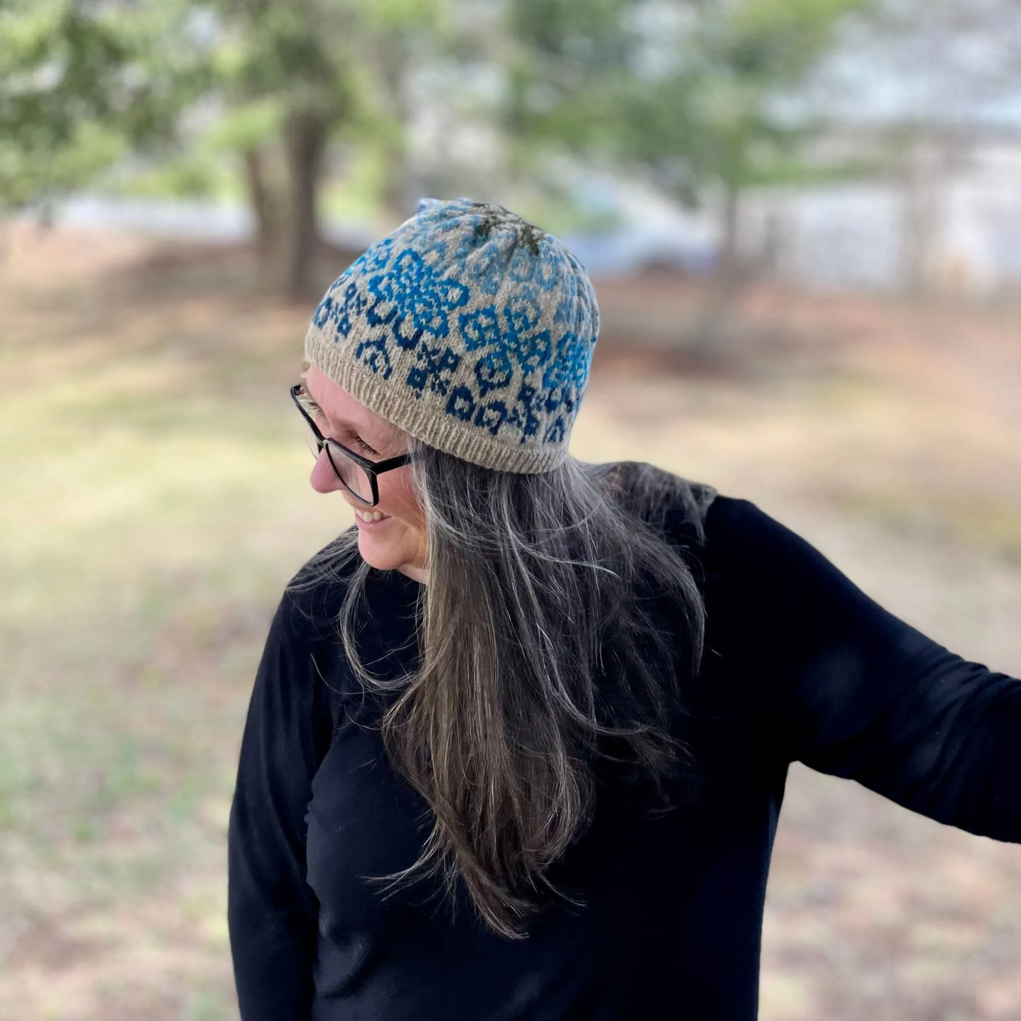 Ballachulish Beanie by Corinne Tomlinson in J&S 2ply