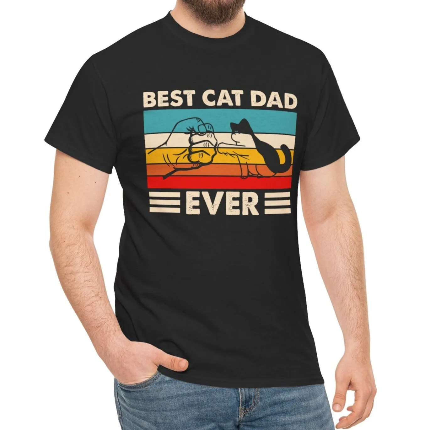 Best Cat Dad Cotton Tee