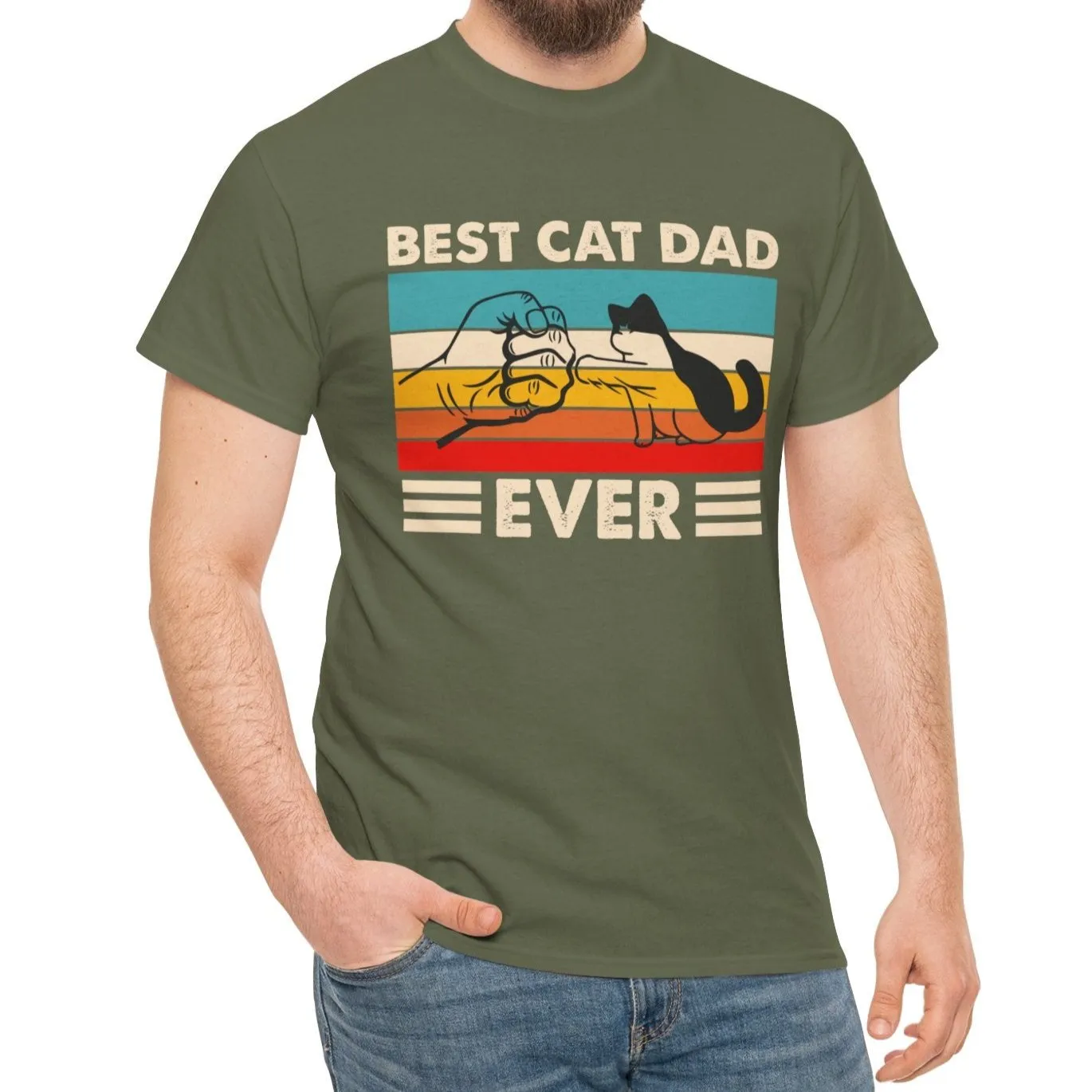 Best Cat Dad Cotton Tee