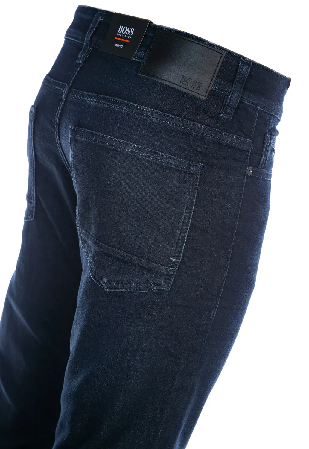 BOSS Delaware Jean in Dark Blue Denim Knit