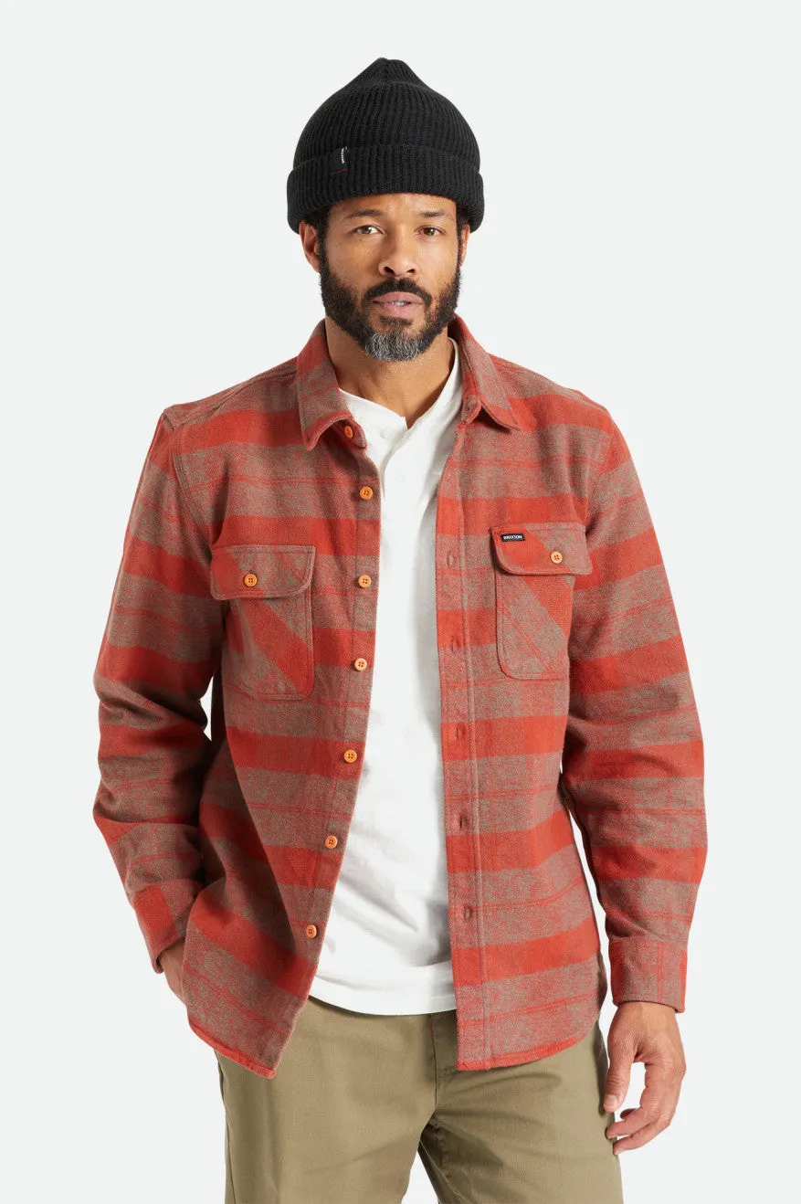 Bowery Heavy Weight L/S Flannel - Burnt Henna/Dark Forest