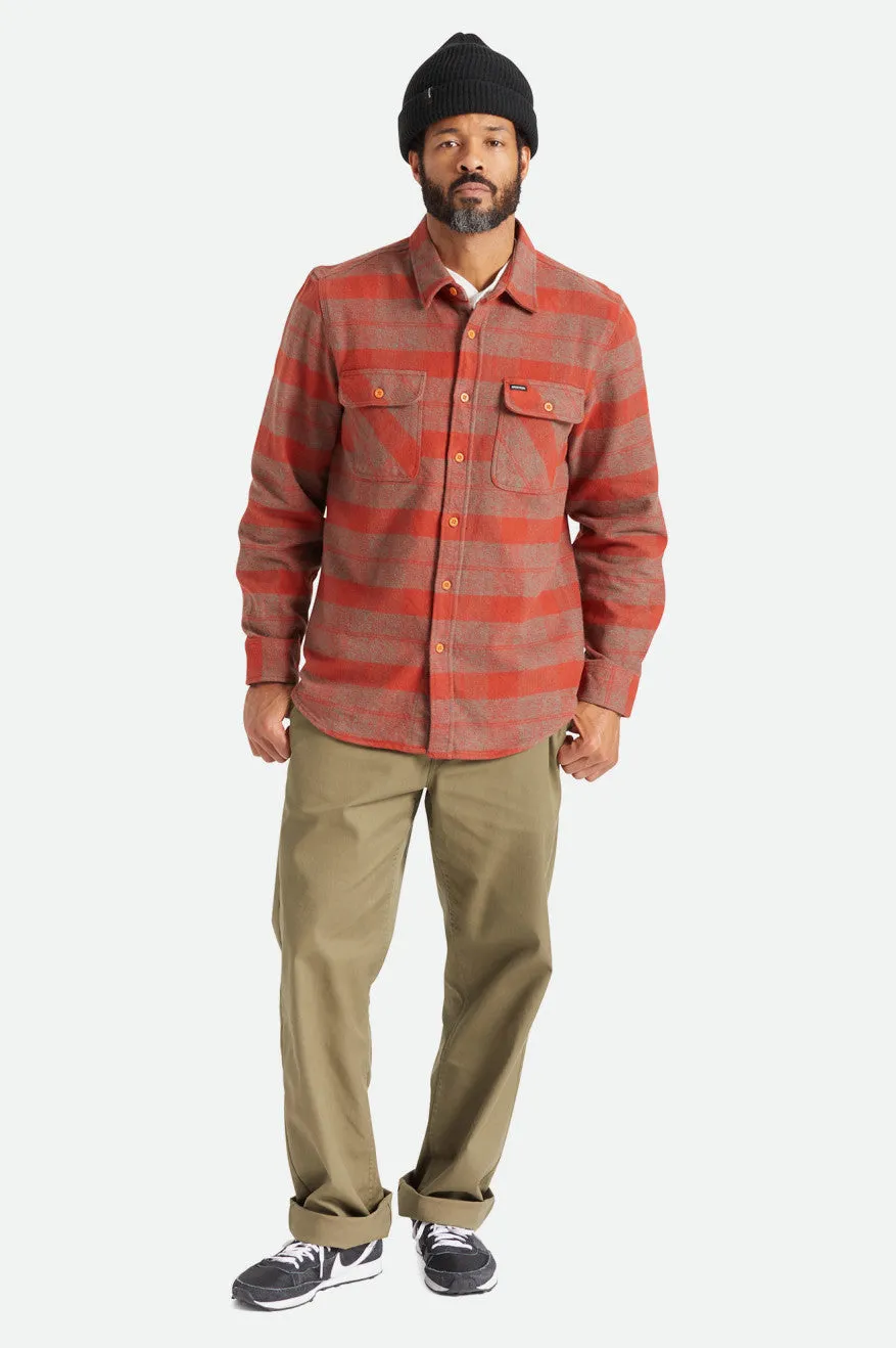 Bowery Heavy Weight L/S Flannel - Burnt Henna/Dark Forest