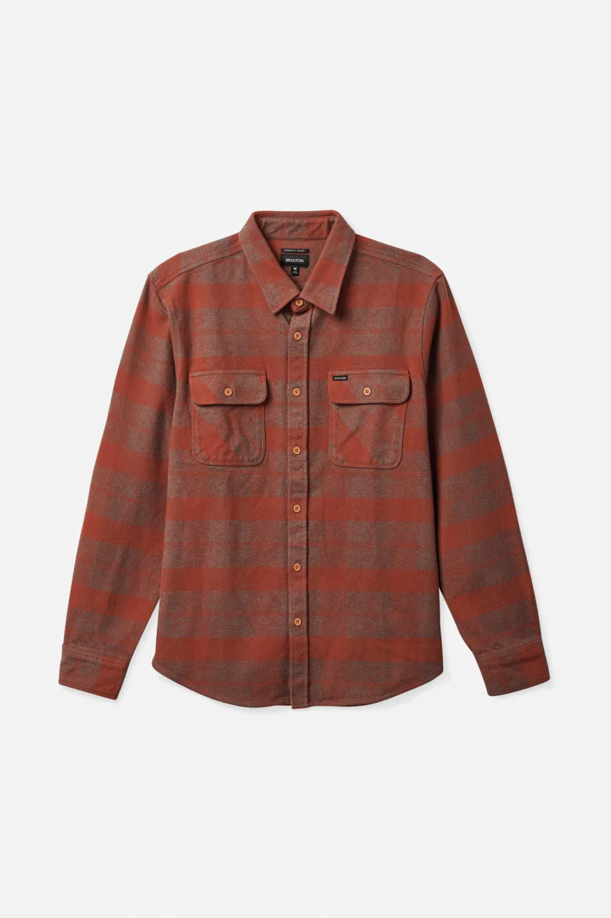 Bowery Heavy Weight L/S Flannel - Burnt Henna/Dark Forest