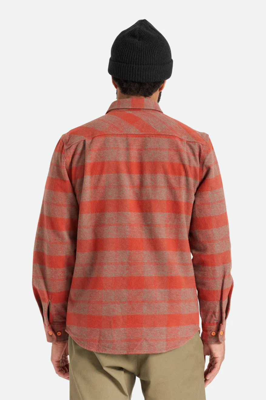 Bowery Heavy Weight L/S Flannel - Burnt Henna/Dark Forest