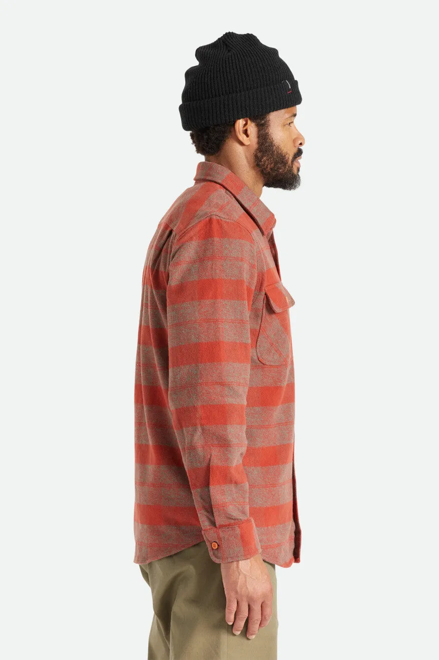 Bowery Heavy Weight L/S Flannel - Burnt Henna/Dark Forest