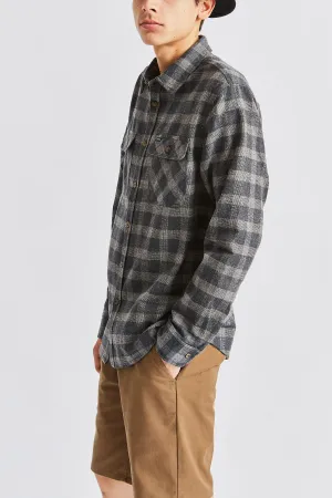 Bowery L/S Flannel - Black/Heather Grey