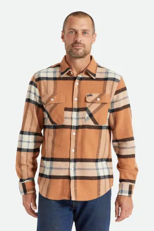 Bowery L/S Flannel - Mocha Plaid