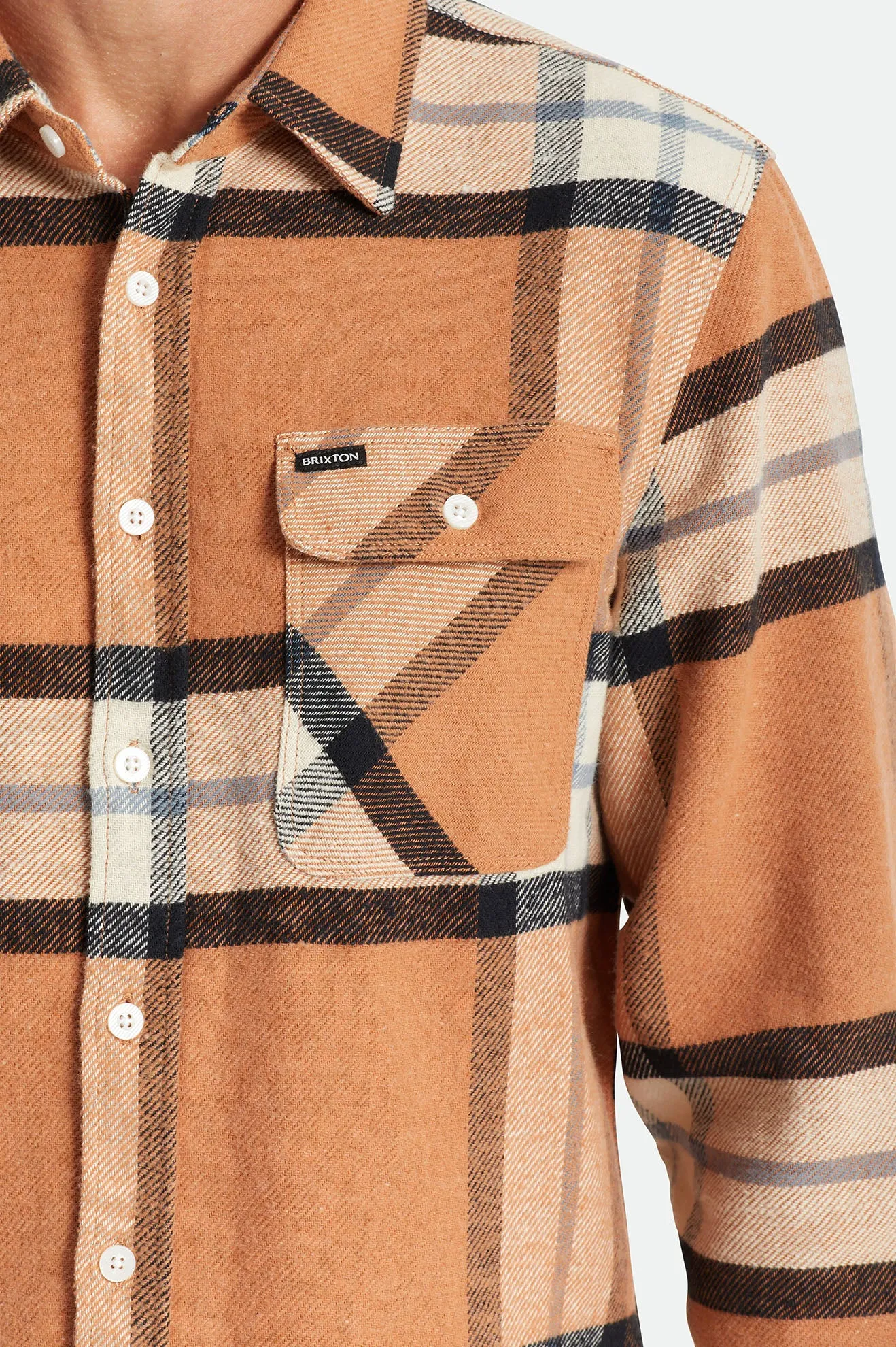 Bowery L/S Flannel - Mocha Plaid