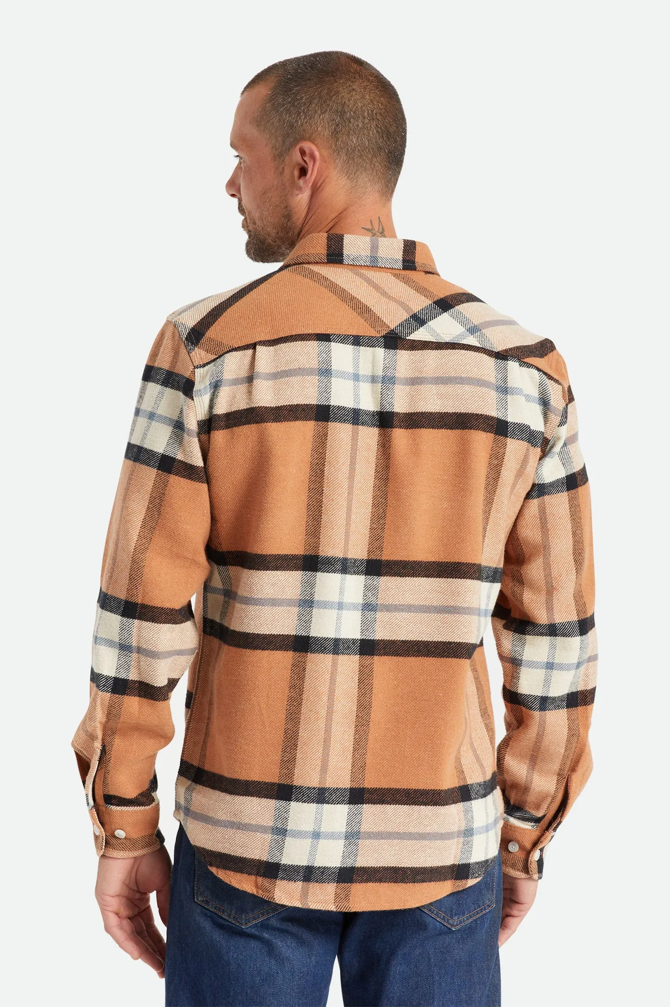 Bowery L/S Flannel - Mocha Plaid