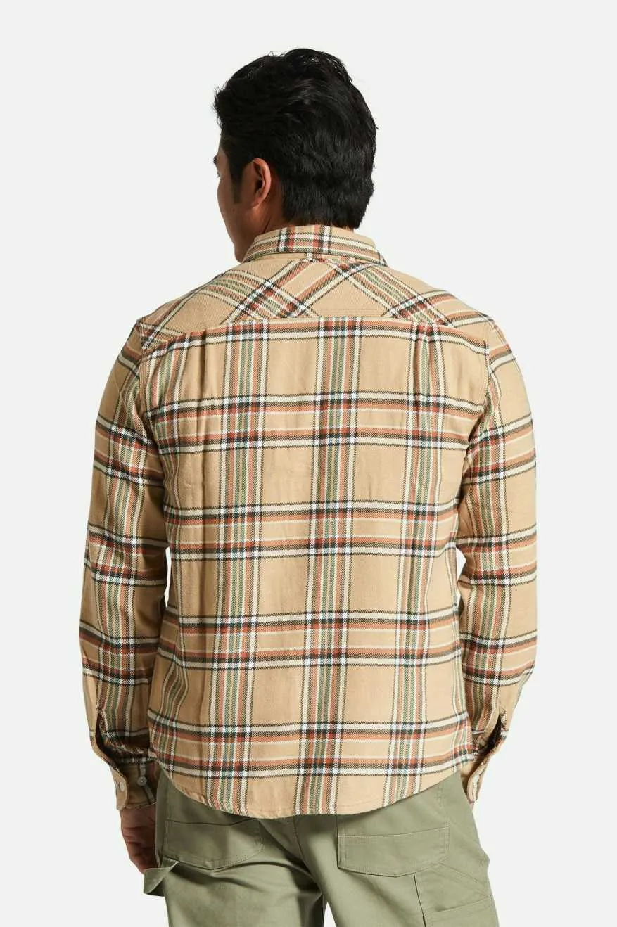 Bowery L/S Flannel - Sand/Off White/Terracotta