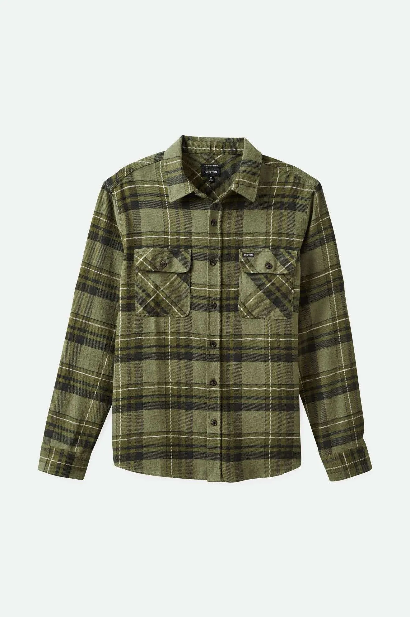 Bowery L/S Flannel - Vetiver/Laurel Wreath/Washed Black