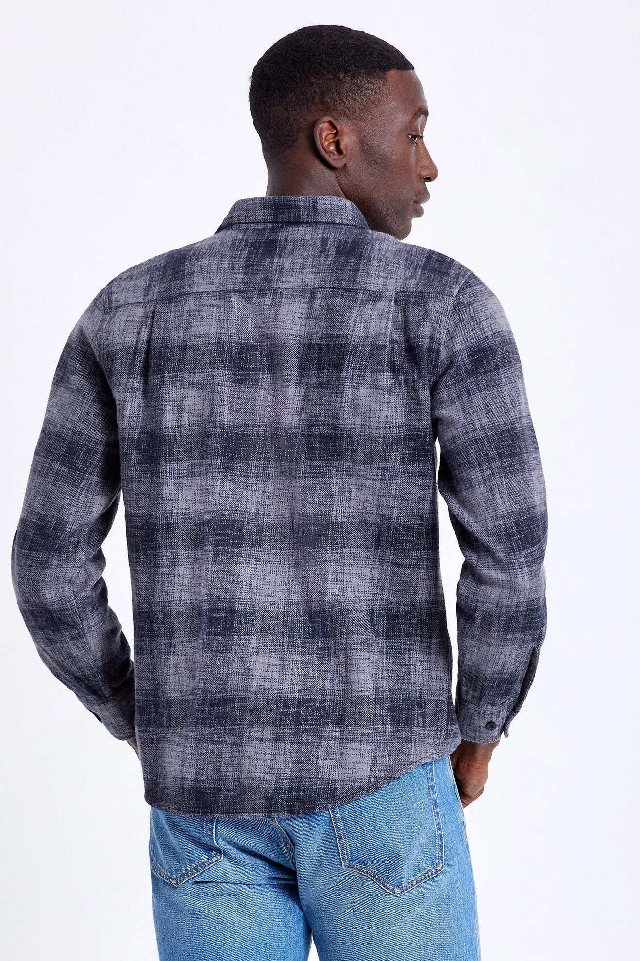 Bowery Reserve L/S Flannel - Black/Grey Mix