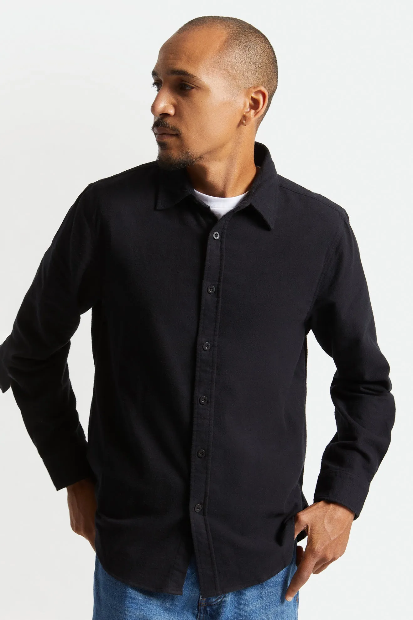 Bowery Soft Weave L/S Flannel - Black