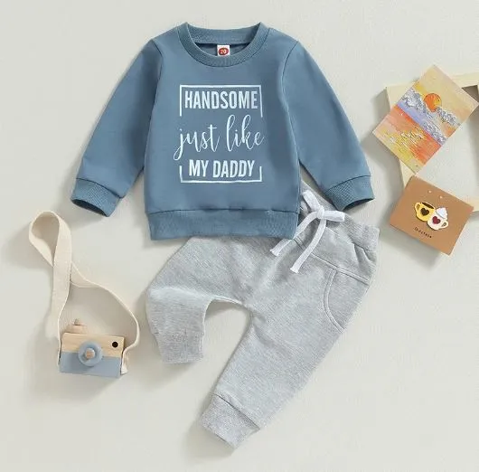 Boys Cozy 2 Piece Set - Handsome Like My Dad