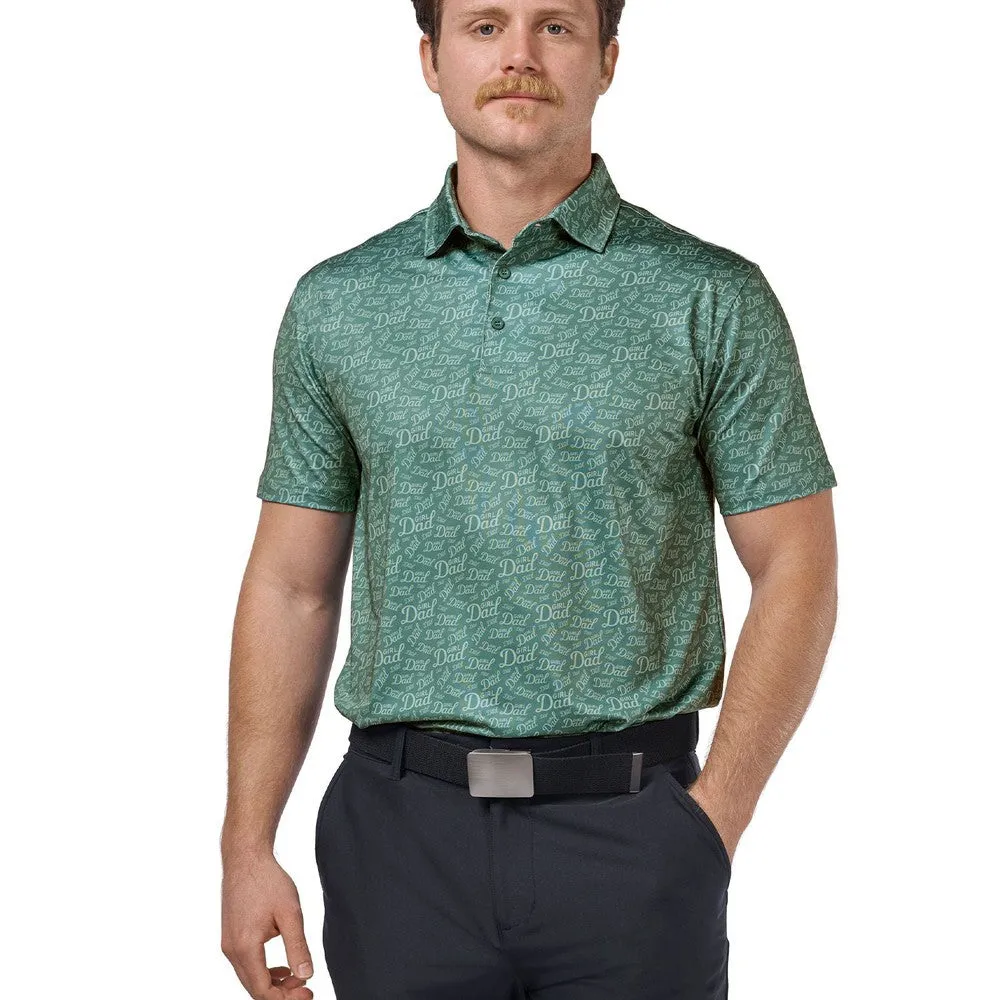 Bussin With The Boys Girl Dad Print Polo (Green)