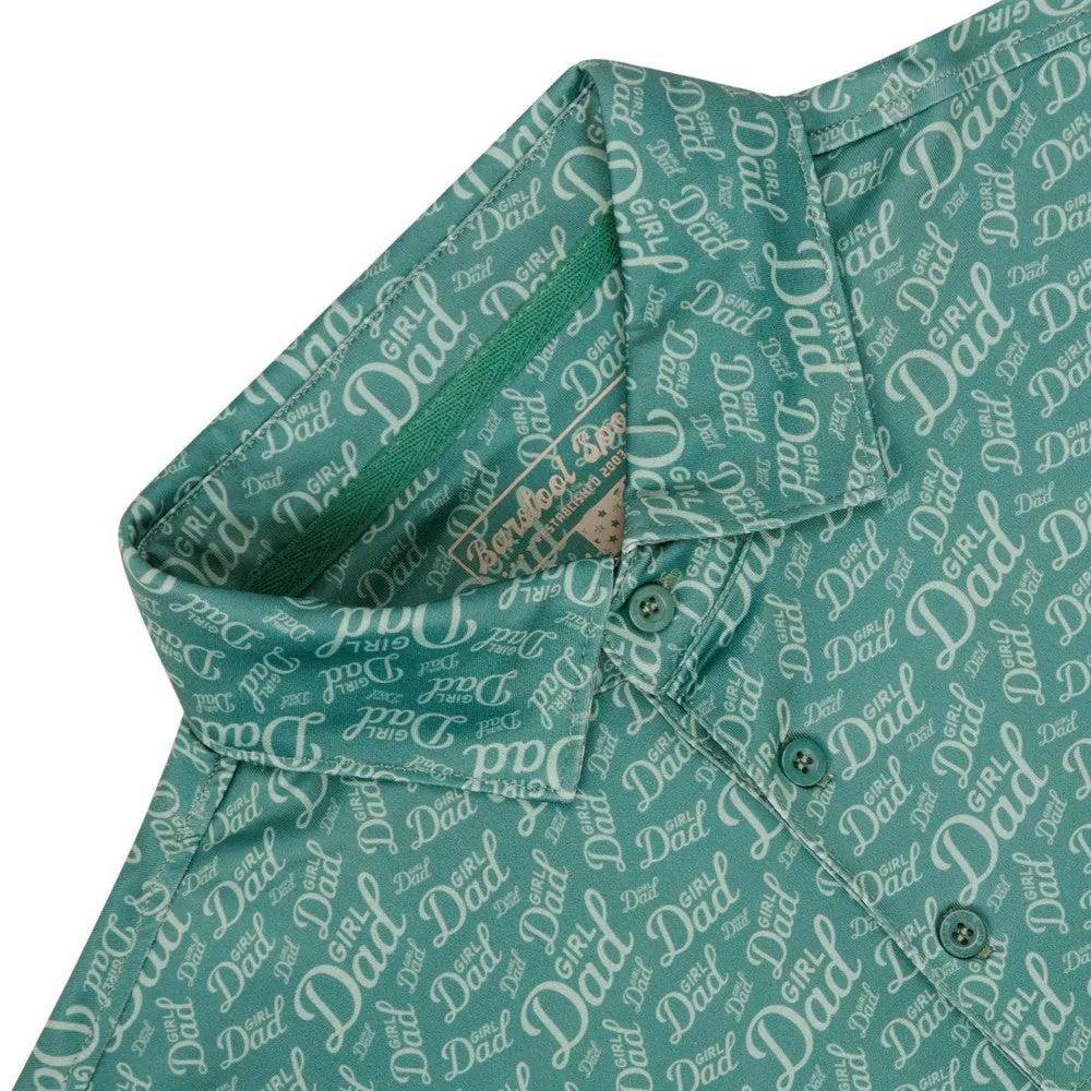 Bussin With The Boys Girl Dad Print Polo (Green)