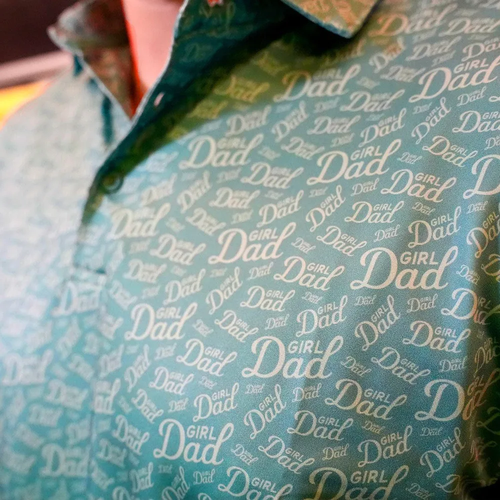 Bussin With The Boys Girl Dad Print Polo (Green)