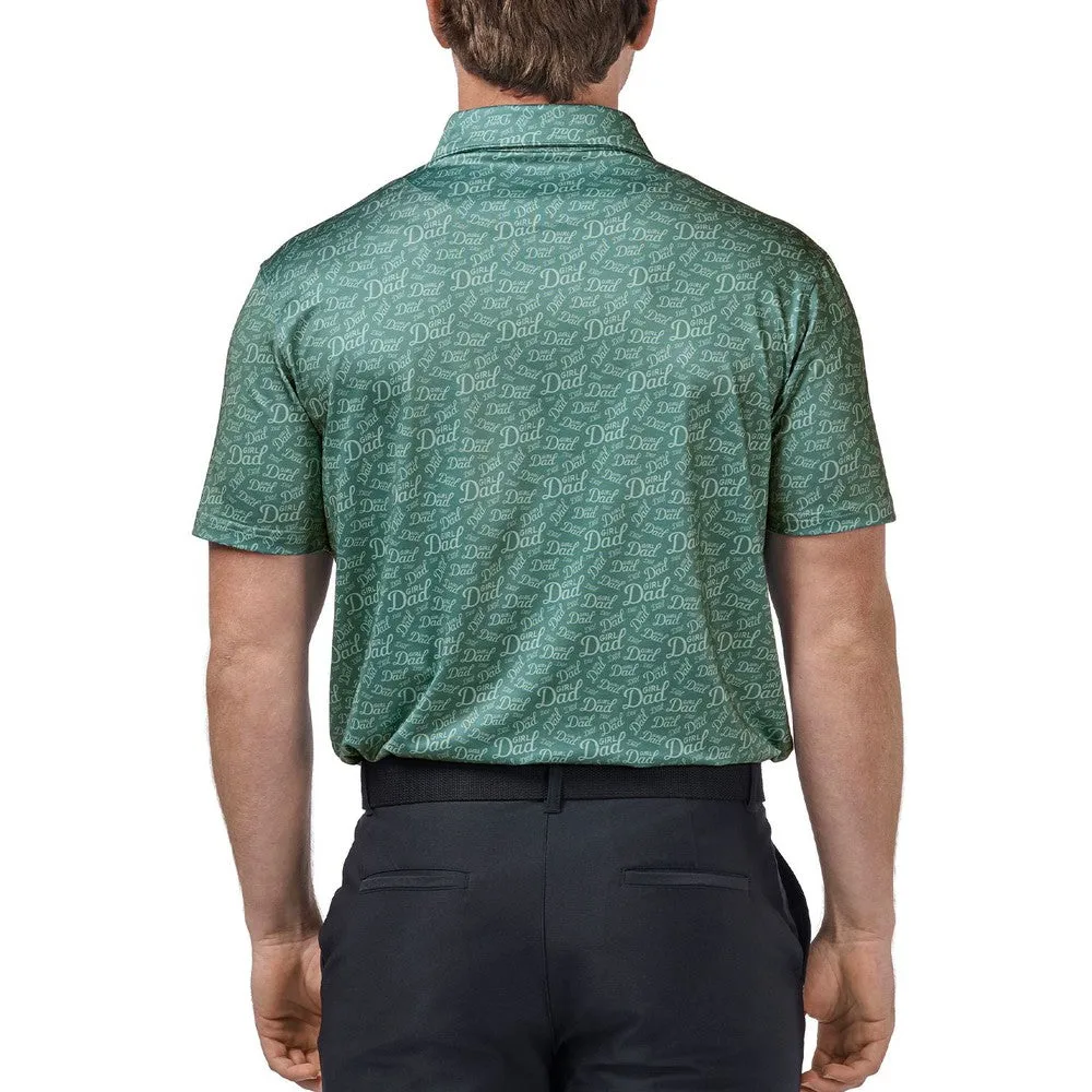 Bussin With The Boys Girl Dad Print Polo (Green)