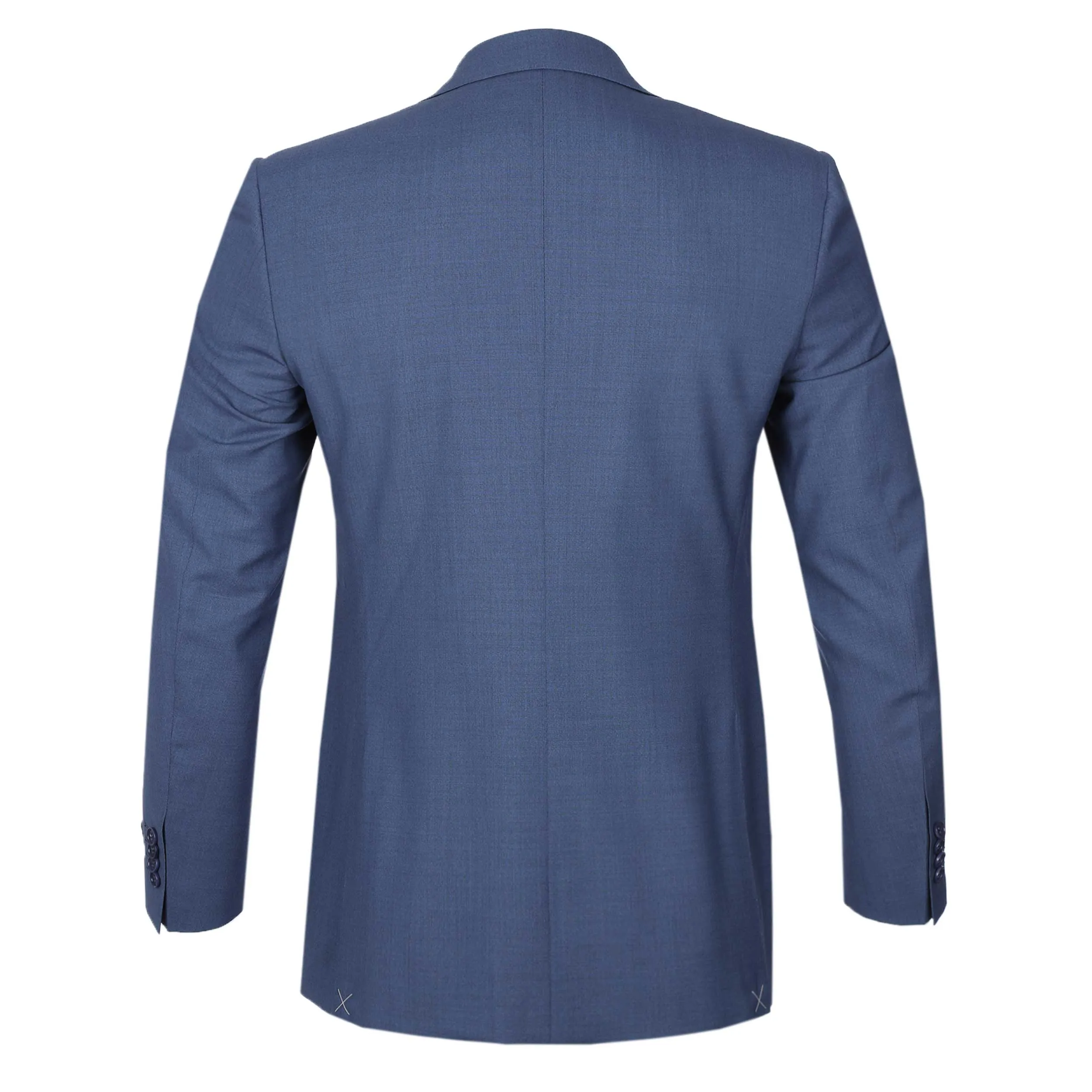 Canali Notch Lapel Milano Suit in Denim Blue