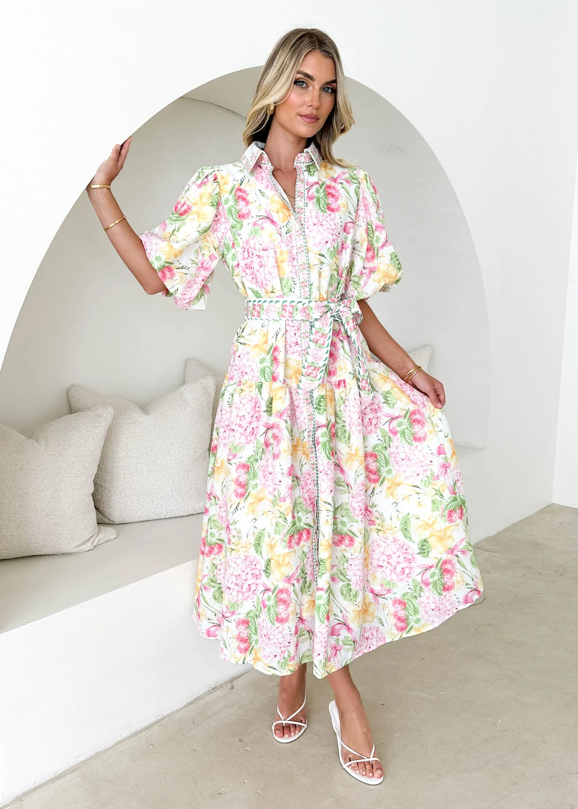 Ceres Midi Dress - Pink Hydrangea