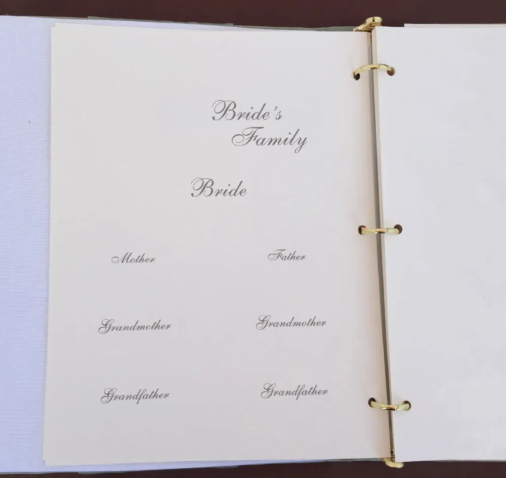 Chantilly Lace Wedding Memory Book