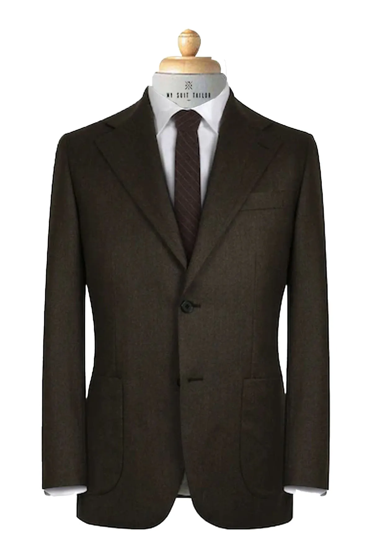 Classic Brown Flannel Suit - Vitale Barberis Canonico