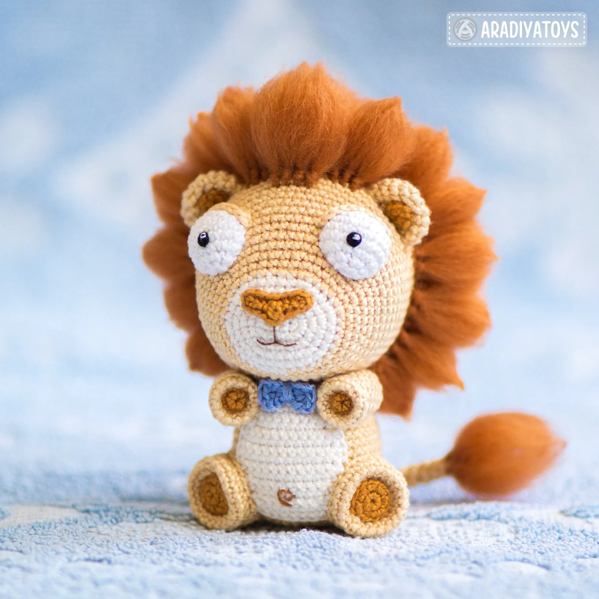 Crochet Pattern of Lion Cubs Bobby and Lily from "AradiyaToys Design" (Amigurumi tutorial PDF file) / lion crochet pattern by AradiyaToys