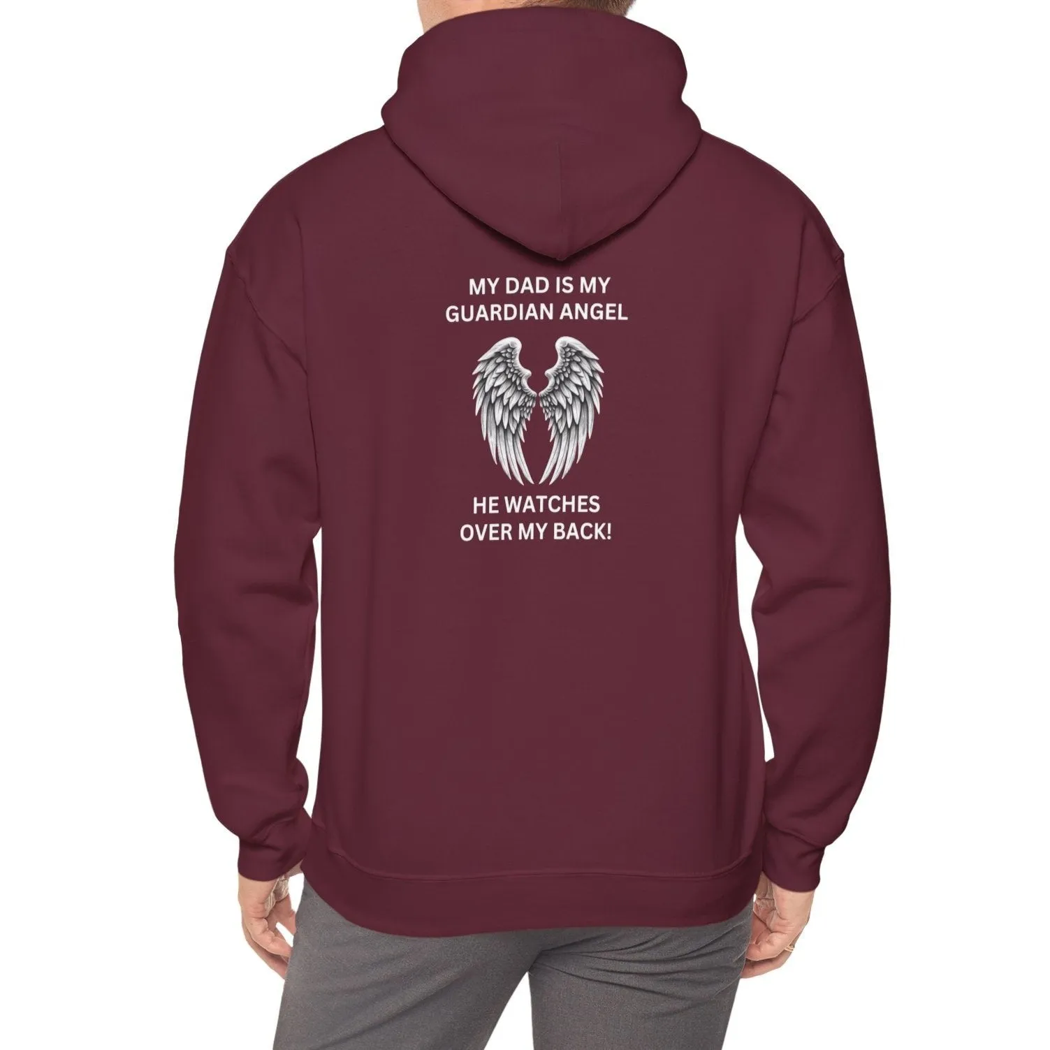 Dad, Watches Over My back | Front & Back Print Hoodie