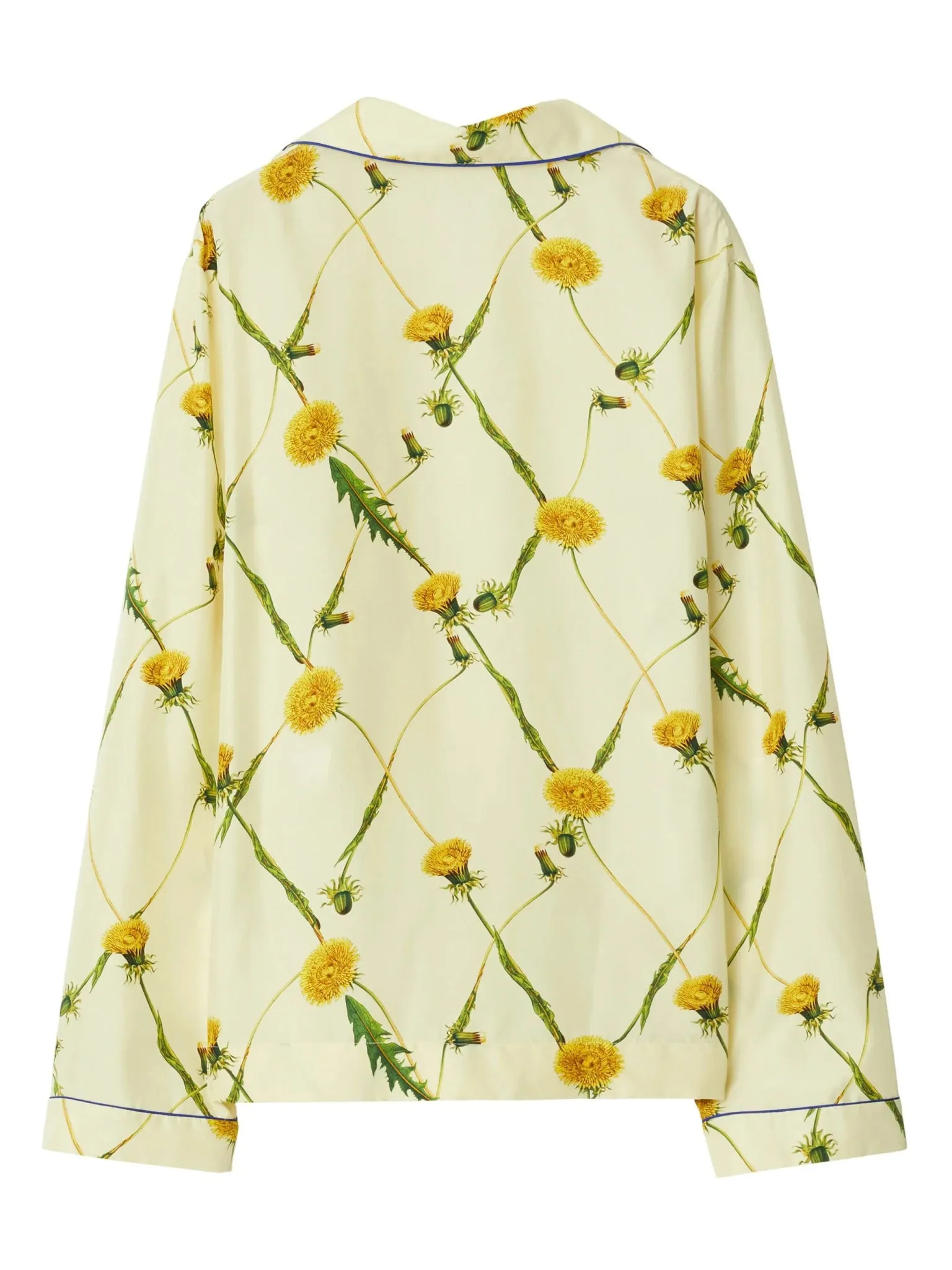 dandelion-print silk pyjama shirt