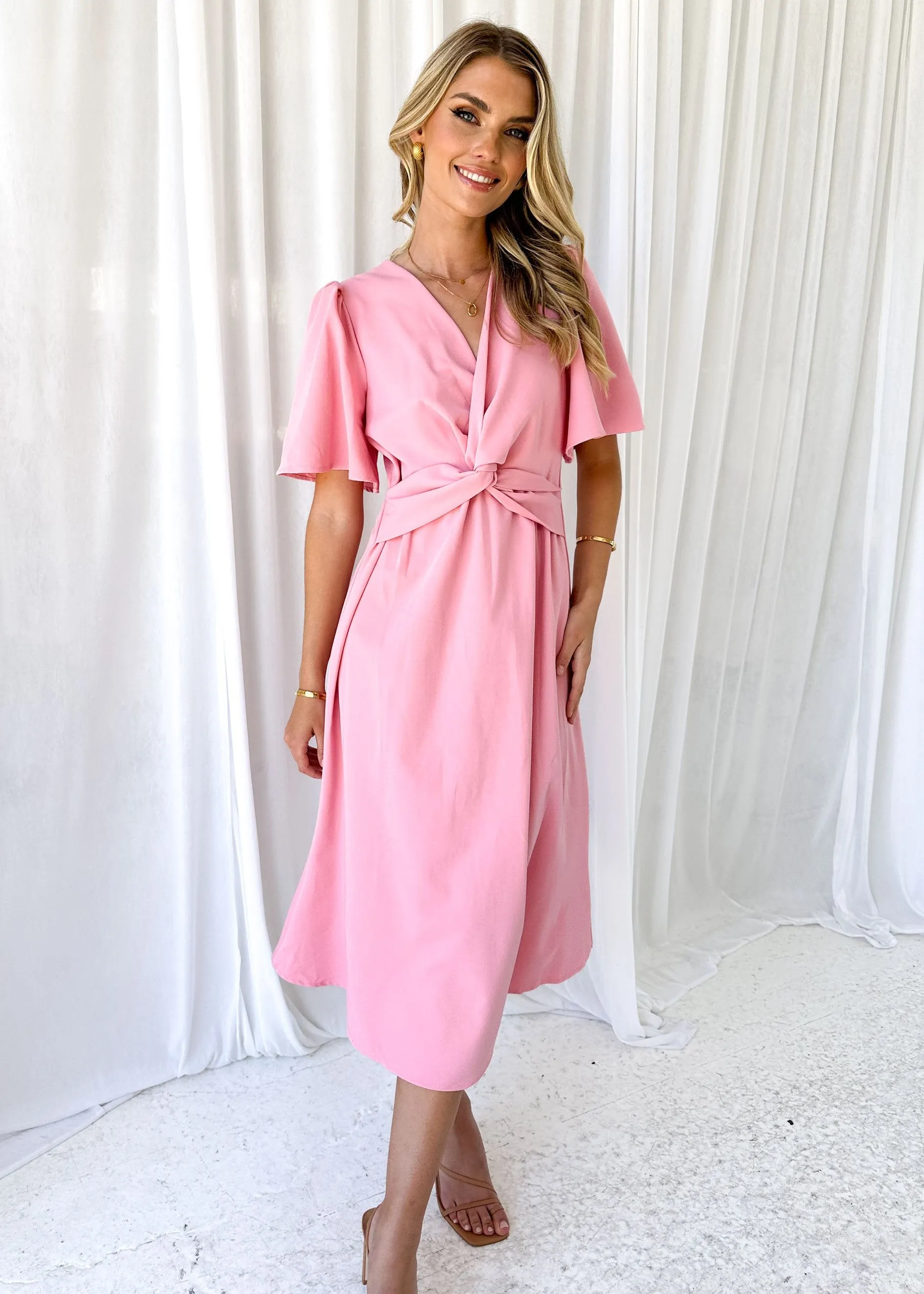 Dario Midi Dress - Pink