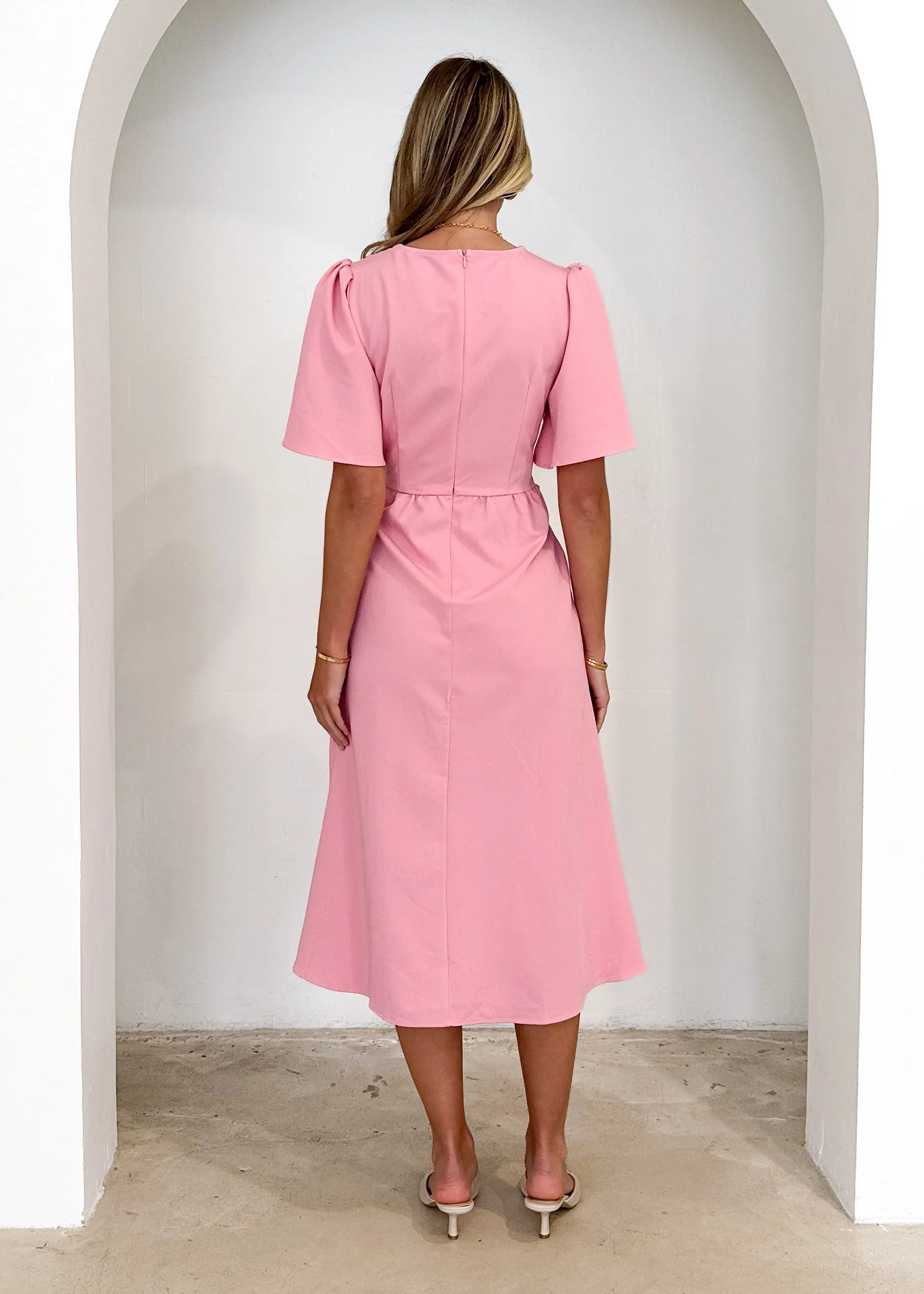 Dario Midi Dress - Pink