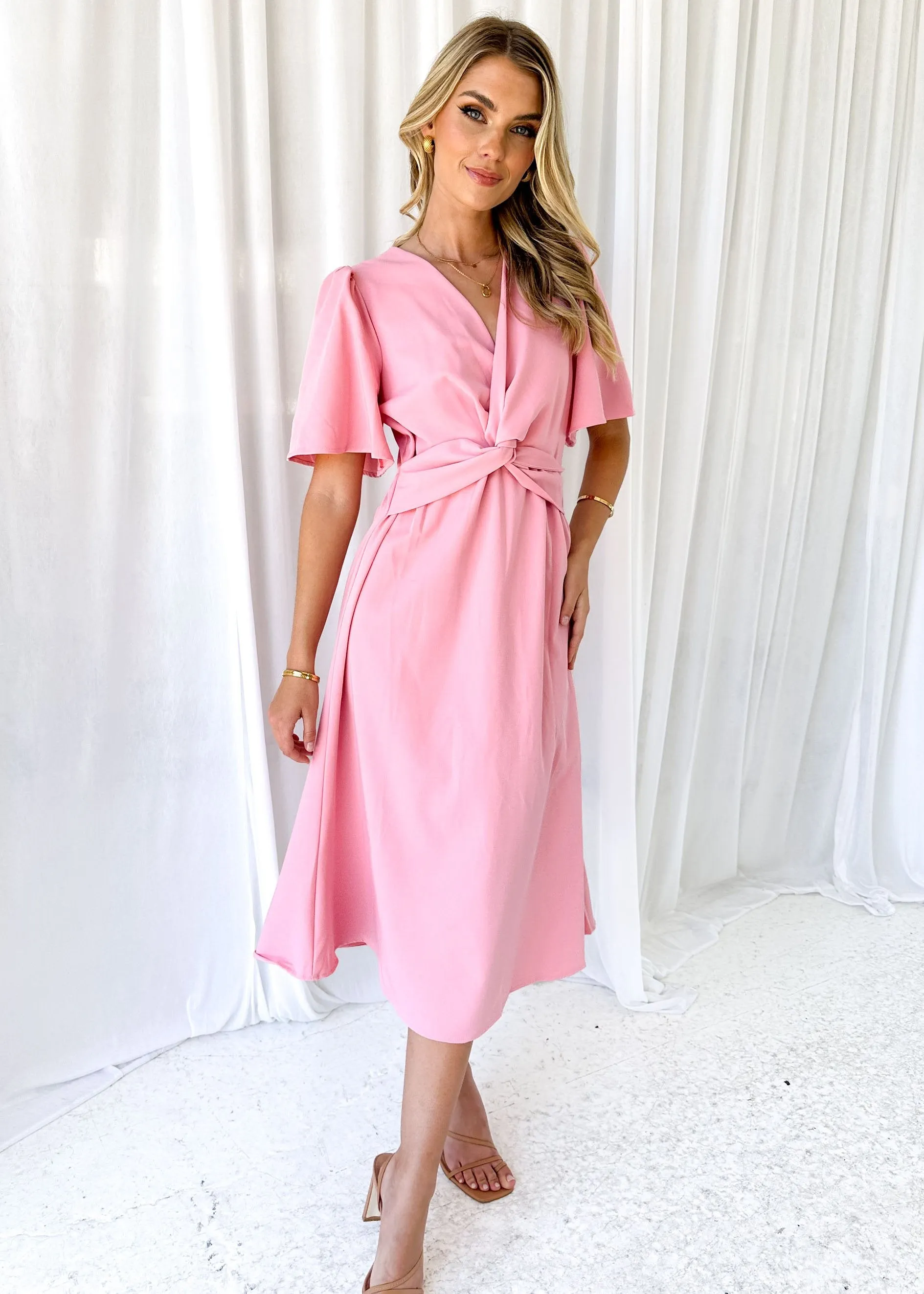 Dario Midi Dress - Pink