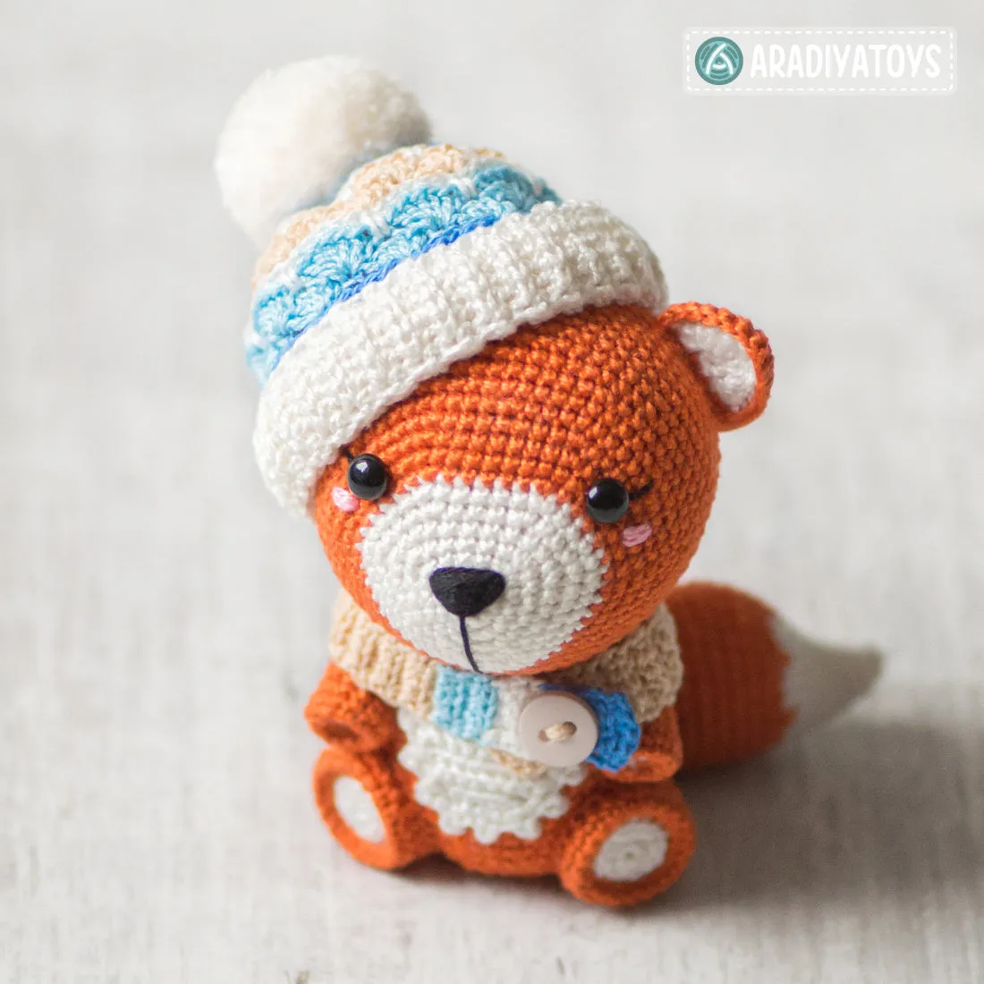 Fox Alice from “AradiyaToys Design” collection / fox crochet pattern by AradiyaToys (Amigurumi tutorial PDF file)