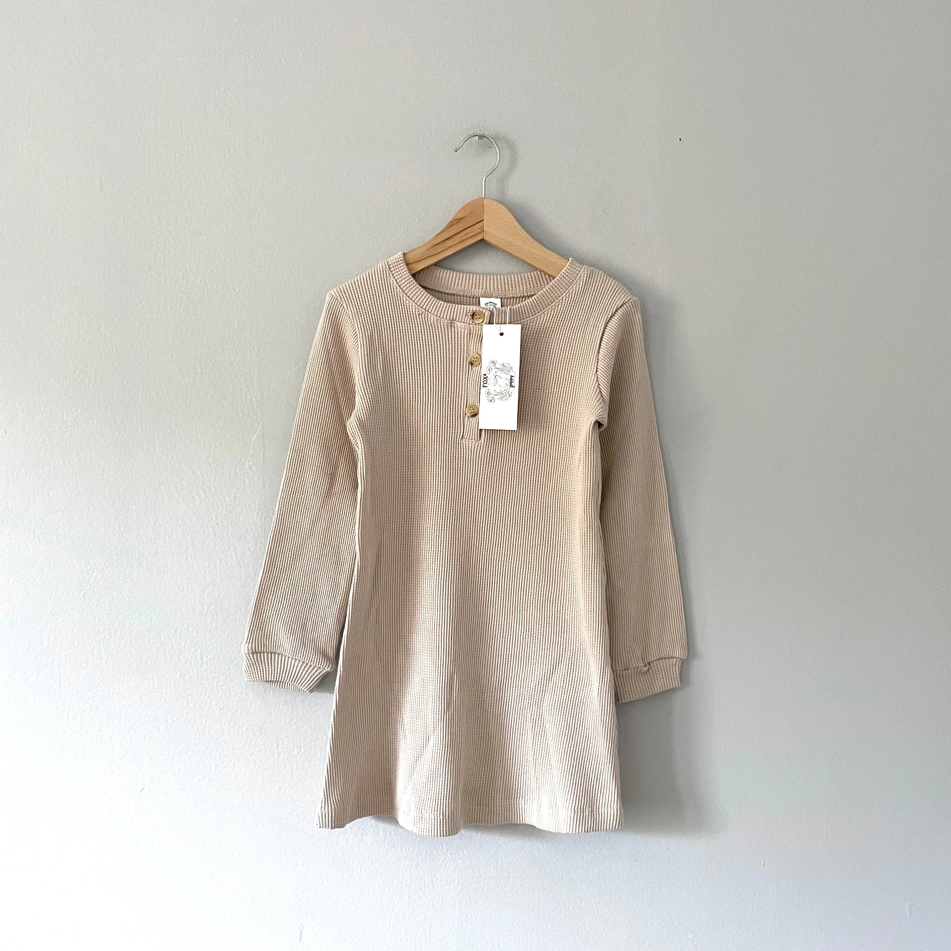 Fox & Poppy / organic cotton long sleeve oeko - Cream / 2-3Y