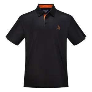 Grateful Dead | Game Day Performance Polo | Orange Skeleton and Black