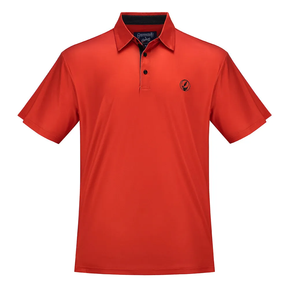 Grateful Dead | Game Day Performance Polo | Stealie Red and Black