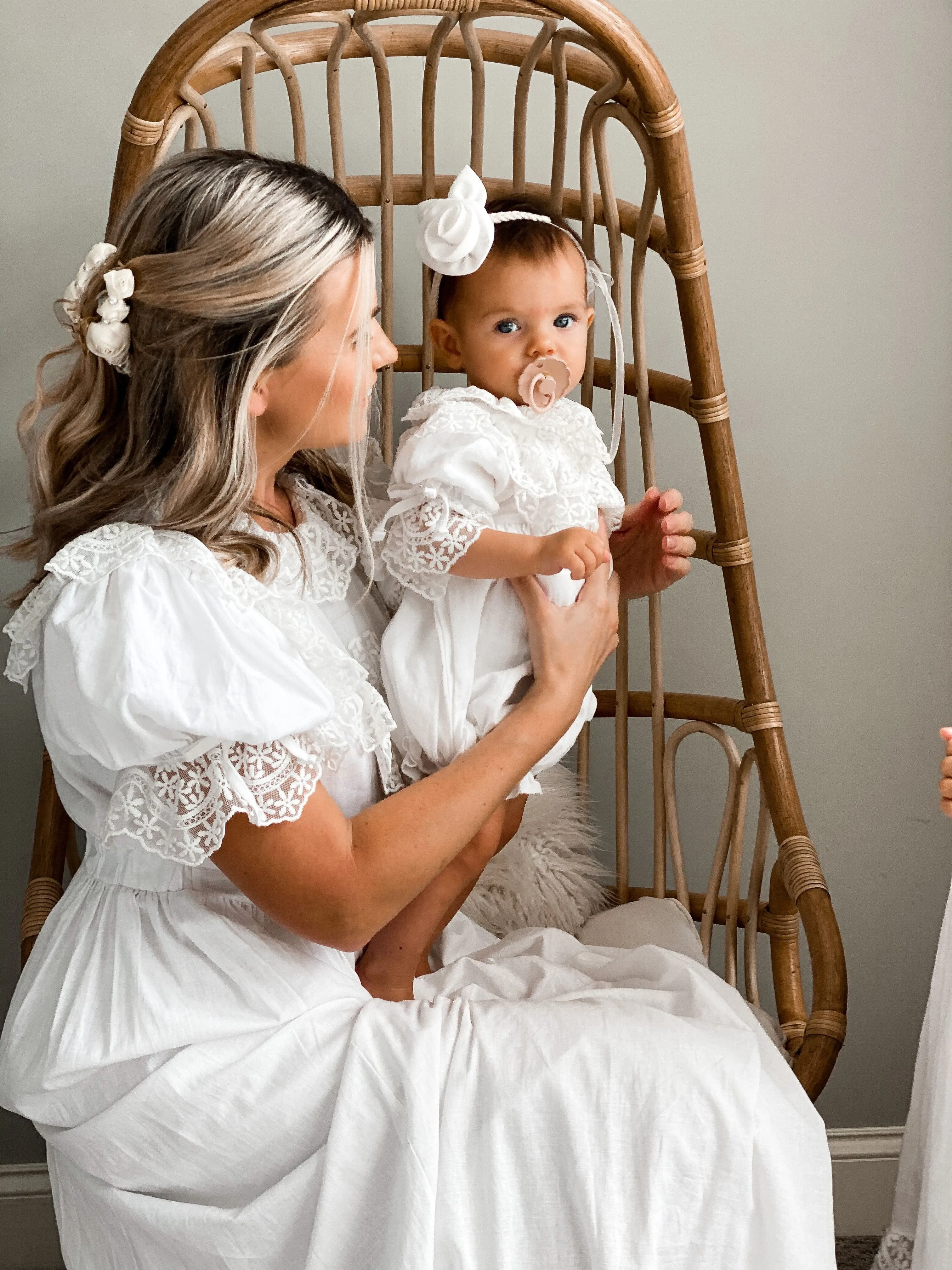 Katherine Embroidered Linen Mom Dress