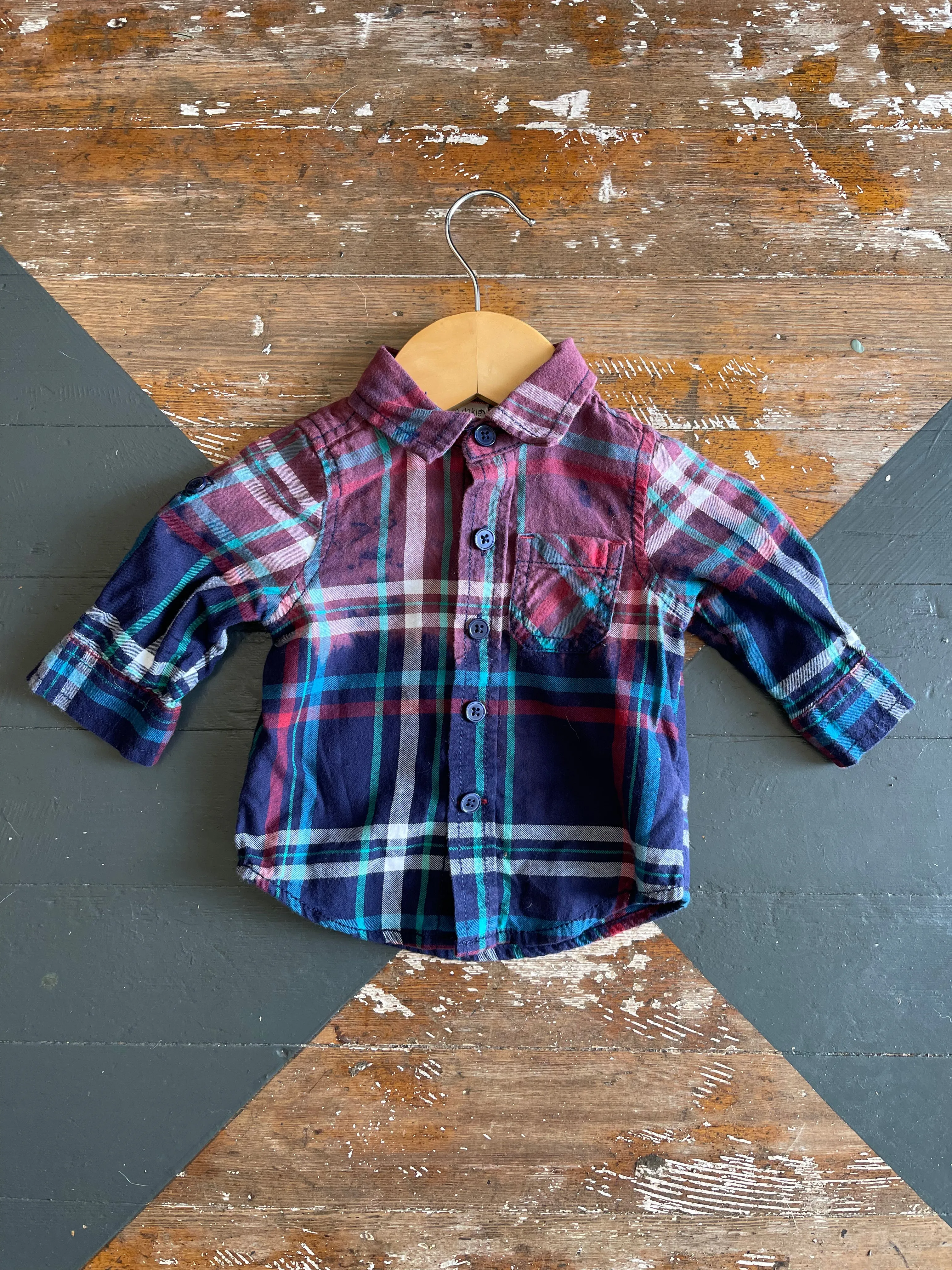 KIDS BLEACHED FLANNEL - 0/3 MO