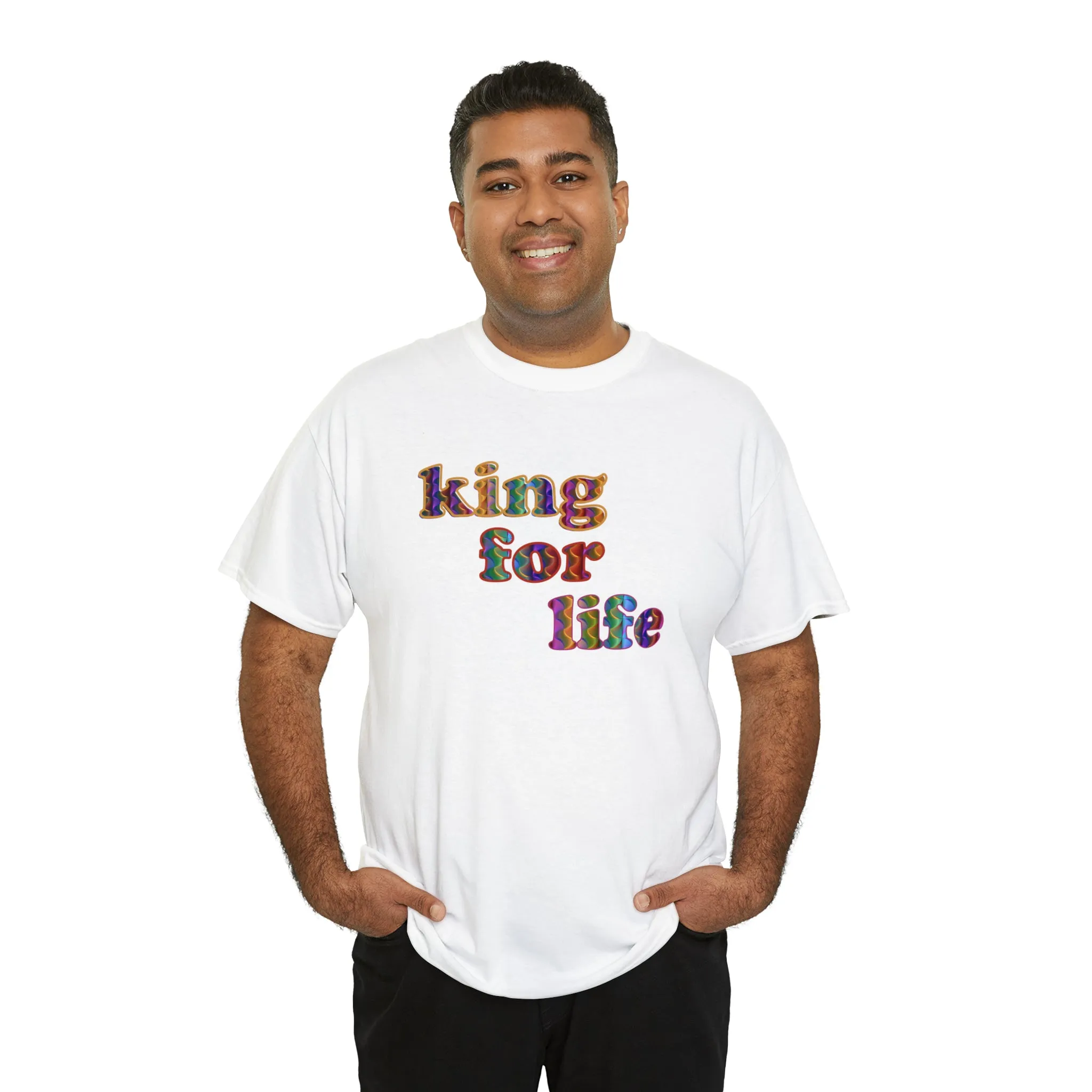 King For Life Unisex Heavy Cotton Tee, Empowerment T-shirt, Sassy T-shirt, Dad Gift, Father's Day Gift, Boss Shirt, King Shirt