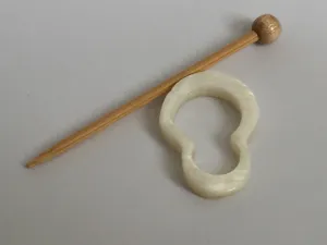 Mother of Pearl Shawl Pin "SAM"