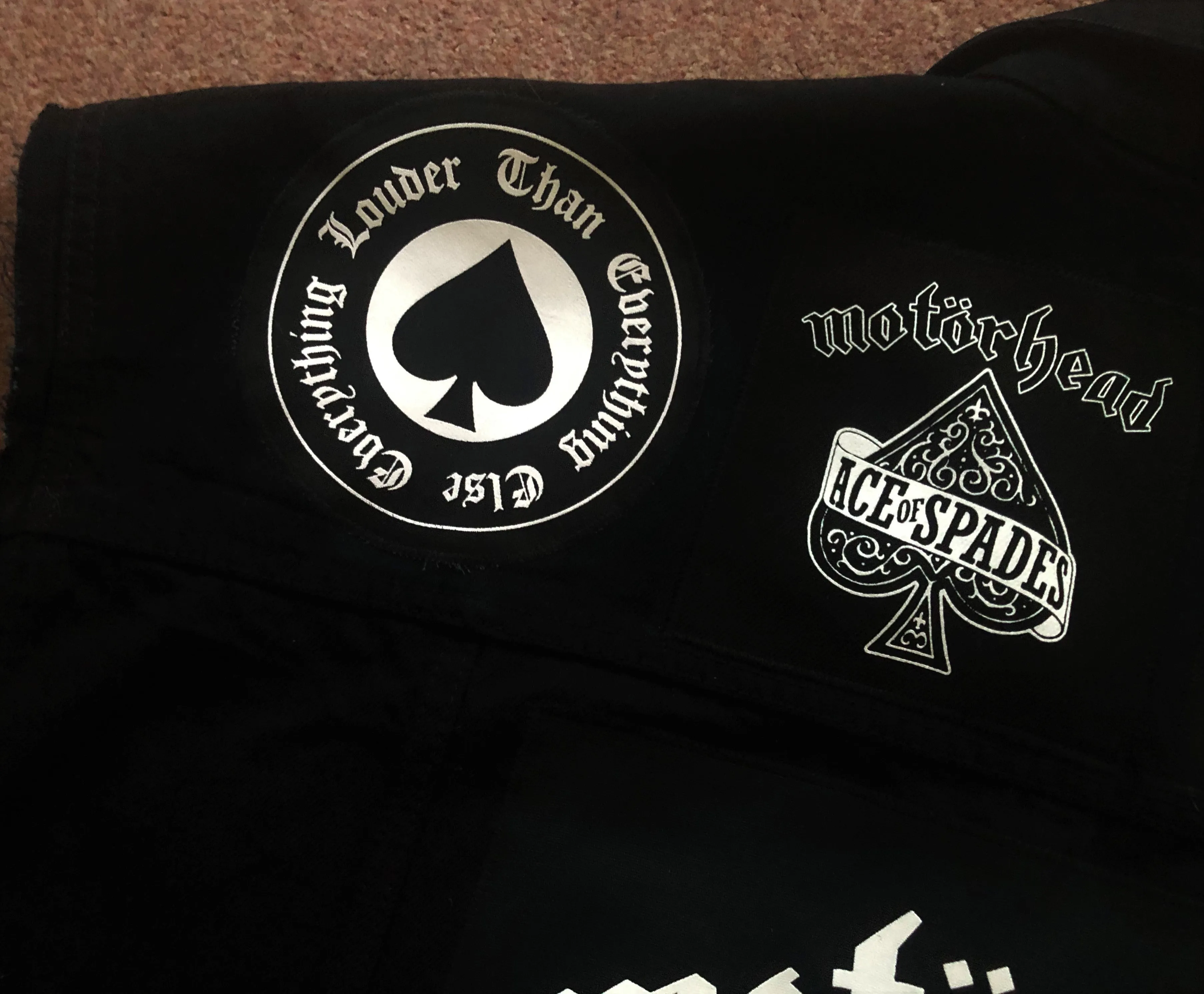 Motörhead Road Crew Denim Vest Cut-Off Battle Jacket Born To Lose Live To Win Ace Of Spades