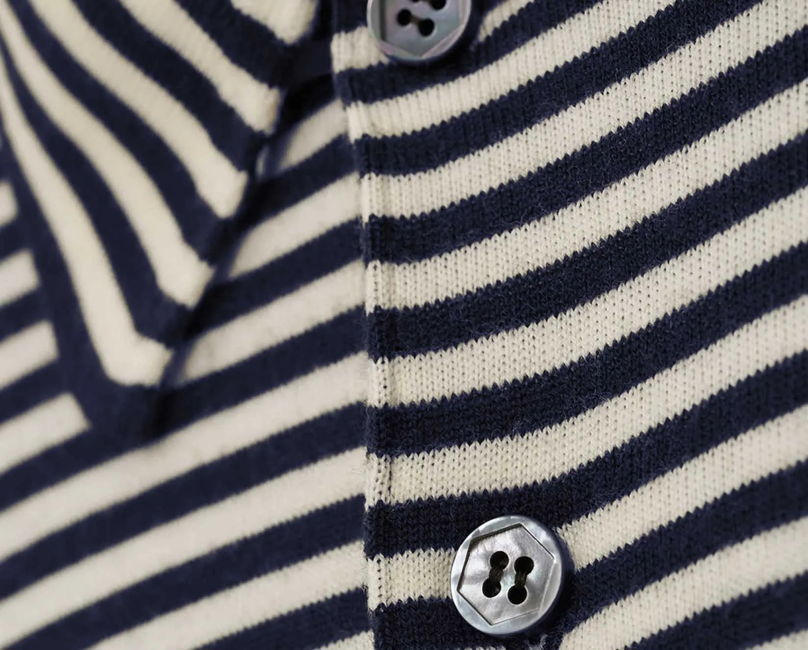 Navy/Ecru Riviera 3 Button Polo