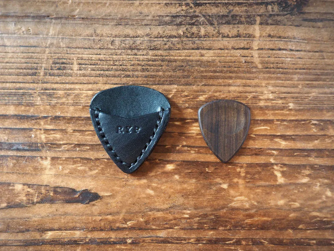 Personalized Teardrop Guitar Pick Holder x 2 pcs #Black