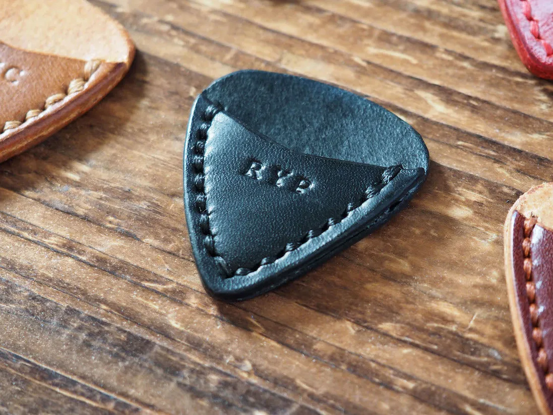 Personalized Teardrop Guitar Pick Holder x 2 pcs #Black