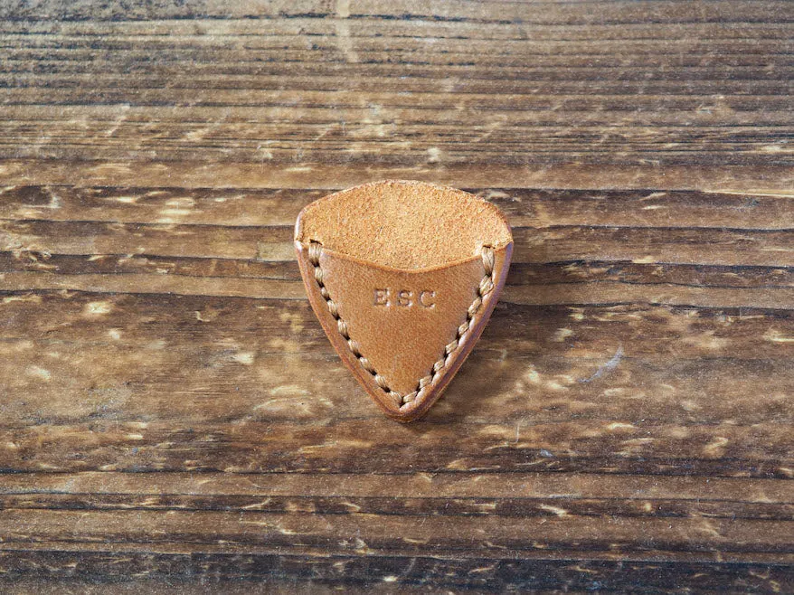 Personalized Teardrop Guitar Pick Holder x 2 pcs #Brown